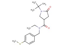 1-tert-butyl-N-ethyl-N-[4-(methylthio)benzyl]-5-oxo-3-pyrrolidinecarboxamide