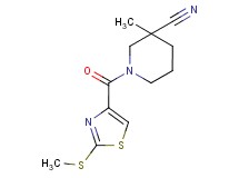 3-methyl-1-{[2-(methylthio)-1,3-thiazol-4-yl]carbonyl}piperidine-3-carbonitrile