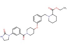 ethyl 1-[3-({1-[3-(2-oxo-1-imidazolidinyl)benzoyl]-4-piperidinyl}oxy)benzyl]-2-piperidinecarboxylate