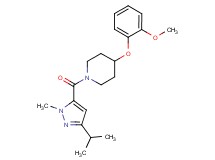 1-[(3-isopropyl-1-methyl-1H-pyrazol-5-yl)carbonyl]-4-(2-methoxyphenoxy)piperidine
