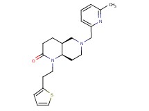 (4aS*,8aR*)-6-[(6-methylpyridin-2-yl)methyl]-1-[2-(2-thienyl)ethyl]octahydro-1,6-naphthyridin-2(1H)-one
