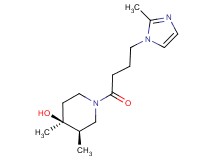 (3R*,4S*)-3,4-dimethyl-1-[4-(2-methyl-1H-imidazol-1-yl)butanoyl]piperidin-4-ol
