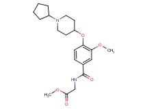 methyl N-{4-[(1-cyclopentyl-4-piperidinyl)oxy]-3-methoxybenzoyl}glycinate