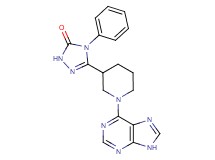 4-phenyl-5-[1-(9H-purin-6-yl)-3-piperidinyl]-2,4-dihydro-3H-1,2,4-triazol-3-one