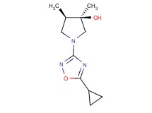 (3R*,4R*)-1-(5-cyclopropyl-1,2,4-oxadiazol-3-yl)-3,4-dimethyl-3-pyrrolidinol