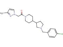 4-[1-(4-chlorobenzyl)-3-pyrrolidinyl]-1-[(3-methyl-1H-pyrazol-1-yl)acetyl]piperidine