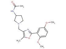 N-(1-{[2-(2,5-dimethoxyphenyl)-5-methyl-1,3-oxazol-4-yl]methyl}pyrrolidin-3-yl)acetamide