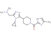 1-(4-cyclopropyl-5-{1-[(4-methyl-1H-imidazol-2-yl)carbonyl]piperidin-4-yl}-4H-1,2,4-triazol-3-yl)-N,N-dimethylmethanamine