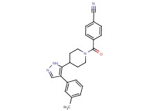 4-({4-[4-(3-methylphenyl)-1H-pyrazol-5-yl]piperidin-1-yl}carbonyl)benzonitrile