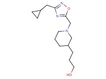 3-(1-{[3-(cyclopropylmethyl)-1,2,4-oxadiazol-5-yl]methyl}-3-piperidinyl)-1-propanol