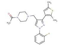 1-acetyl-4-{[3-(2,5-dimethyl-3-thienyl)-1-(2-fluorophenyl)-1H-pyrazol-4-yl]methyl}piperazine