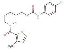 N-(4-chlorophenyl)-3-{1-[(3-methyl-2-thienyl)carbonyl]-3-piperidinyl}propanamide