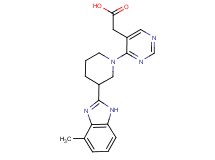 {4-[3-(4-methyl-1H-benzimidazol-2-yl)piperidin-1-yl]pyrimidin-5-yl}acetic acid