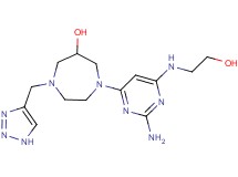 1-{2-amino-6-[(2-hydroxyethyl)amino]pyrimidin-4-yl}-4-(1H-1,2,3-triazol-4-ylmethyl)-1,4-diazepan-6-ol
