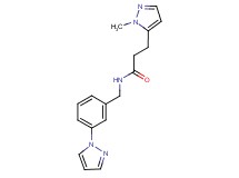 3-(1-methyl-1H-pyrazol-5-yl)-N-[3-(1H-pyrazol-1-yl)benzyl]propanamide