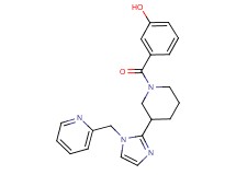 3-({3-[1-(2-pyridinylmethyl)-1H-imidazol-2-yl]-1-piperidinyl}carbonyl)phenol