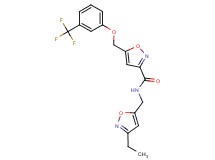 N-[(3-ethyl-5-isoxazolyl)methyl]-5-{[3-(trifluoromethyl)phenoxy]methyl}-3-isoxazolecarboxamide