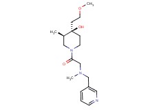 (3R*,4R*)-4-(2-methoxyethyl)-3-methyl-1-[N-methyl-N-(3-pyridinylmethyl)glycyl]-4-piperidinol