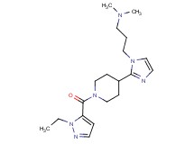 3-(2-{1-[(1-ethyl-1H-pyrazol-5-yl)carbonyl]piperidin-4-yl}-1H-imidazol-1-yl)-N,N-dimethylpropan-1-amine