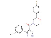 2-(4-fluorophenyl)-4-{[3-(3-methylphenyl)-1H-pyrazol-4-yl]carbonyl}morpholine