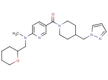 N-methyl-5-{[4-(1H-pyrazol-1-ylmethyl)-1-piperidinyl]carbonyl}-N-(tetrahydro-2H-pyran-2-ylmethyl)-2-pyridinamine