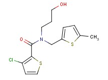 3-chloro-N-(3-hydroxypropyl)-N-[(5-methyl-2-thienyl)methyl]thiophene-2-carboxamide