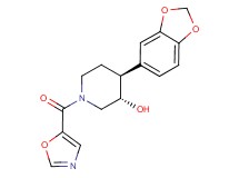 (3S*,4S*)-4-(1,3-benzodioxol-5-yl)-1-(1,3-oxazol-5-ylcarbonyl)piperidin-3-ol