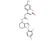 N-[1-(2,4-difluorophenyl)-4,5,6,7-tetrahydro-1H-indazol-4-yl]-2-(7-methyl-2-oxo-2H-chromen-4-yl)acetamide
