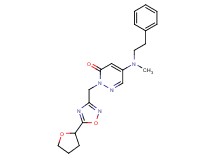 5-[methyl(2-phenylethyl)amino]-2-{[5-(tetrahydrofuran-2-yl)-1,2,4-oxadiazol-3-yl]methyl}pyridazin-3(2H)-one