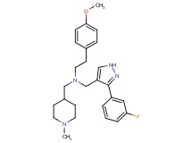 N-{[3-(3-fluorophenyl)-1H-pyrazol-4-yl]methyl}-2-(4-methoxyphenyl)-N-[(1-methyl-4-piperidinyl)methyl]ethanamine