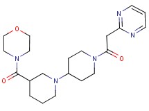 3-(morpholin-4-ylcarbonyl)-1'-(pyrimidin-2-ylacetyl)-1,4'-bipiperidine