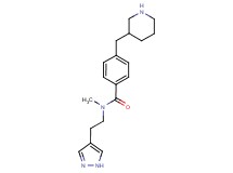 N-methyl-4-(3-piperidinylmethyl)-N-[2-(1H-pyrazol-4-yl)ethyl]benzamide