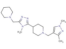 1-[(1,3-dimethyl-1H-pyrazol-4-yl)methyl]-4-[4-methyl-5-(piperidin-1-ylmethyl)-4H-1,2,4-triazol-3-yl]piperidine
