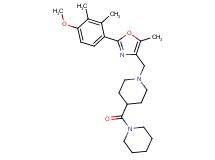 1-{[2-(4-methoxy-2,3-dimethylphenyl)-5-methyl-1,3-oxazol-4-yl]methyl}-4-(1-piperidinylcarbonyl)piperidine