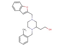 2-[4-(1-benzofuran-2-ylmethyl)-1-(2-methylbenzyl)-2-piperazinyl]ethanol