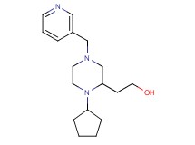 2-[1-cyclopentyl-4-(3-pyridinylmethyl)-2-piperazinyl]ethanol