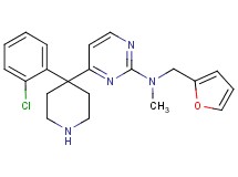 4-[4-(2-chlorophenyl)-4-piperidinyl]-N-(2-furylmethyl)-N-methyl-2-pyrimidinamine
