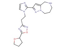 2-(1-{2-[5-(tetrahydro-2-furanyl)-1,2,4-oxadiazol-3-yl]ethyl}-1H-imidazol-2-yl)-5,6,7,8-tetrahydro-4H-pyrazolo[1,5-a][1,4]diazepine dihydrochloride