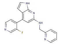 4-(3-fluoropyridin-4-yl)-N-(pyridin-2-ylmethyl)-1H-pyrrolo[2,3-b]pyridin-6-amine