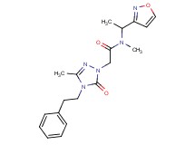 N-[1-(3-isoxazolyl)ethyl]-N-methyl-2-[3-methyl-5-oxo-4-(2-phenylethyl)-4,5-dihydro-1H-1,2,4-triazol-1-yl]acetamide