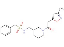 N-({1-[(3-methylisoxazol-5-yl)acetyl]piperidin-3-yl}methyl)-1-phenylmethanesulfonamide