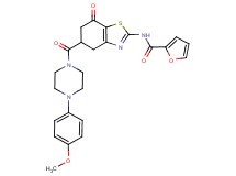 N-(5-{[4-(4-methoxyphenyl)-1-piperazinyl]carbonyl}-7-oxo-4,5,6,7-tetrahydro-1,3-benzothiazol-2-yl)-2-furamide