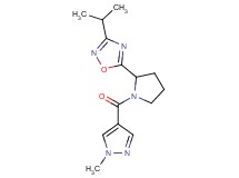 3-isopropyl-5-{1-[(1-methyl-1H-pyrazol-4-yl)carbonyl]-2-pyrrolidinyl}-1,2,4-oxadiazole