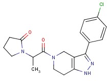 1-{2-[3-(4-chlorophenyl)-1,4,6,7-tetrahydro-5H-pyrazolo[4,3-c]pyridin-5-yl]-1-methyl-2-oxoethyl}-2-pyrrolidinone