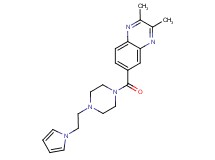 2,3-dimethyl-6-({4-[2-(1H-pyrrol-1-yl)ethyl]-1-piperazinyl}carbonyl)quinoxaline