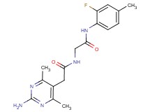N~2~-[(2-amino-4,6-dimethylpyrimidin-5-yl)acetyl]-N~1~-(2-fluoro-4-methylphenyl)glycinamide