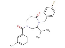 4-(4-fluorobenzyl)-3-isopropyl-1-(3-methylbenzoyl)-1,4-diazepan-5-one