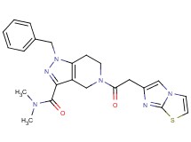 1-benzyl-5-(imidazo[2,1-b][1,3]thiazol-6-ylacetyl)-N,N-dimethyl-4,5,6,7-tetrahydro-1H-pyrazolo[4,3-c]pyridine-3-carboxamide