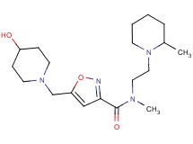 5-[(4-hydroxypiperidin-1-yl)methyl]-N-methyl-N-[2-(2-methylpiperidin-1-yl)ethyl]isoxazole-3-carboxamide