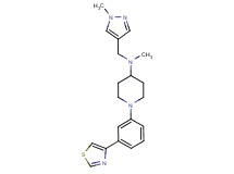 N-methyl-N-[(1-methyl-1H-pyrazol-4-yl)methyl]-1-[3-(1,3-thiazol-4-yl)phenyl]piperidin-4-amine